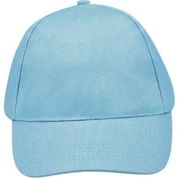 SOLS Unisex Buzz 5 Panel Baseball Cap / Atoll Blue - Picture 4 of 5
